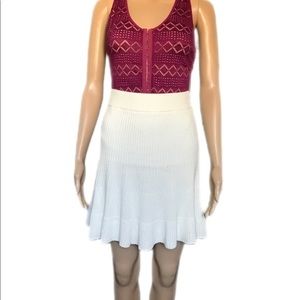 🔥BUNDLE🔥 Free People Ribbed Mini Skirt Small Cream